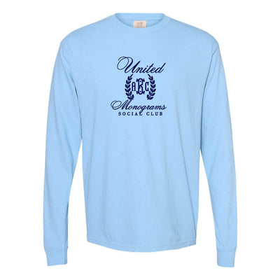Monogrammed 'UM Social Club' Embroidered Long Sleeve - United Monograms