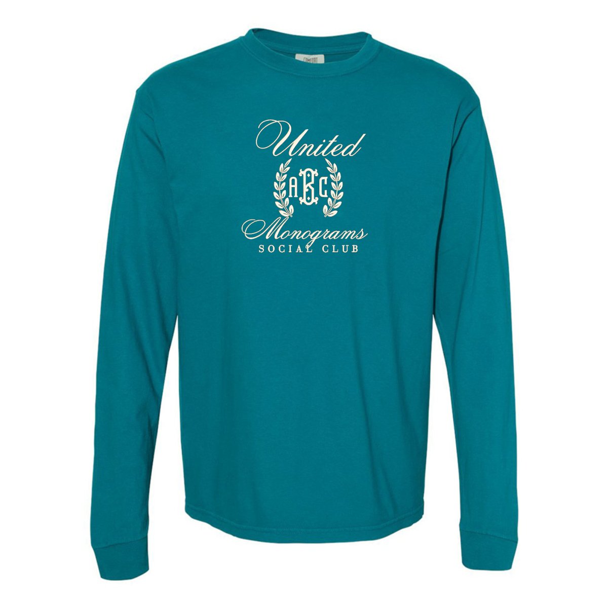 Monogrammed 'UM Social Club' Embroidered Long Sleeve - United Monograms