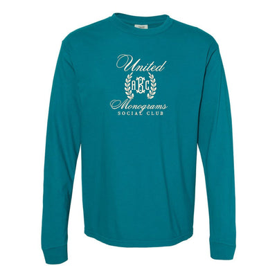 Monogrammed 'UM Social Club' Embroidered Long Sleeve - United Monograms
