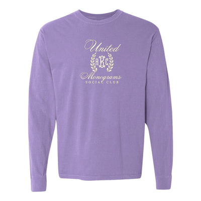 Monogrammed 'UM Social Club' Embroidered Long Sleeve - United Monograms