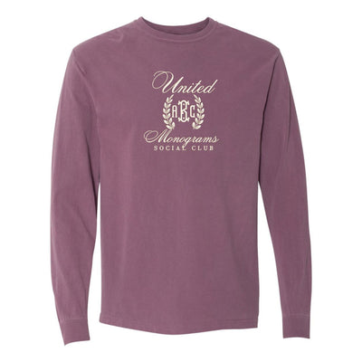 Monogrammed 'UM Social Club' Embroidered Long Sleeve - United Monograms
