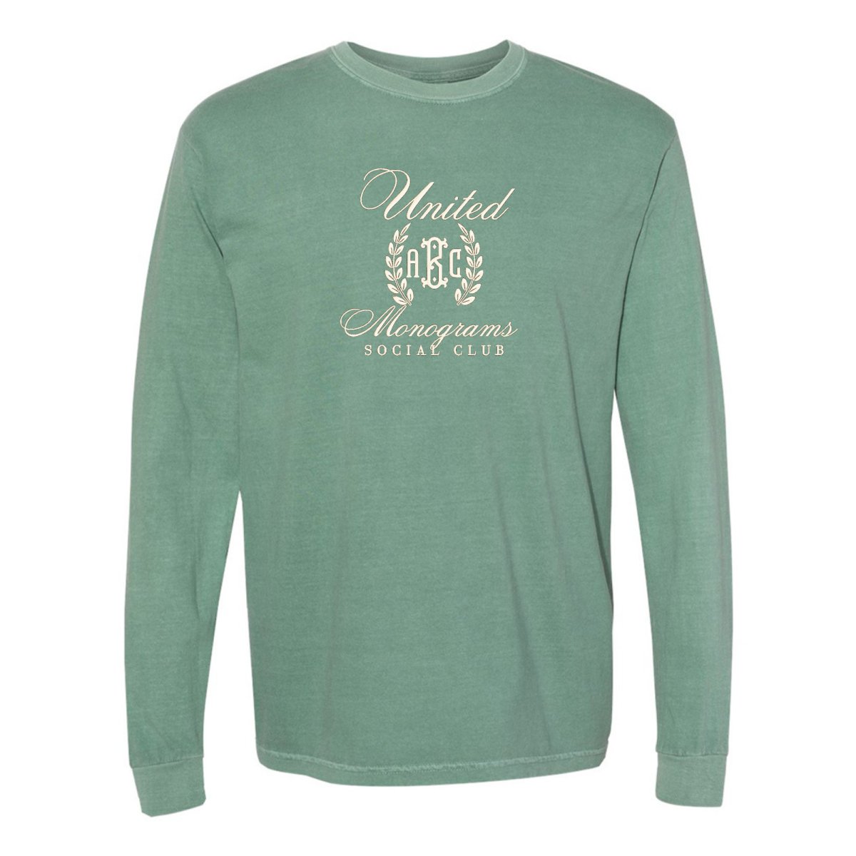 Monogrammed 'UM Social Club' Embroidered Long Sleeve - United Monograms