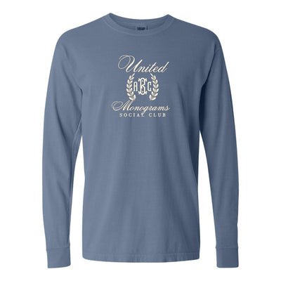 Monogrammed 'UM Social Club' Embroidered Long Sleeve - United Monograms