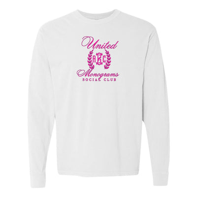 Monogrammed 'UM Social Club' Embroidered Long Sleeve - United Monograms