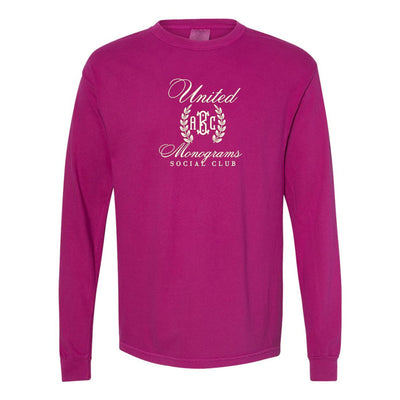Monogrammed 'UM Social Club' Embroidered Long Sleeve - United Monograms
