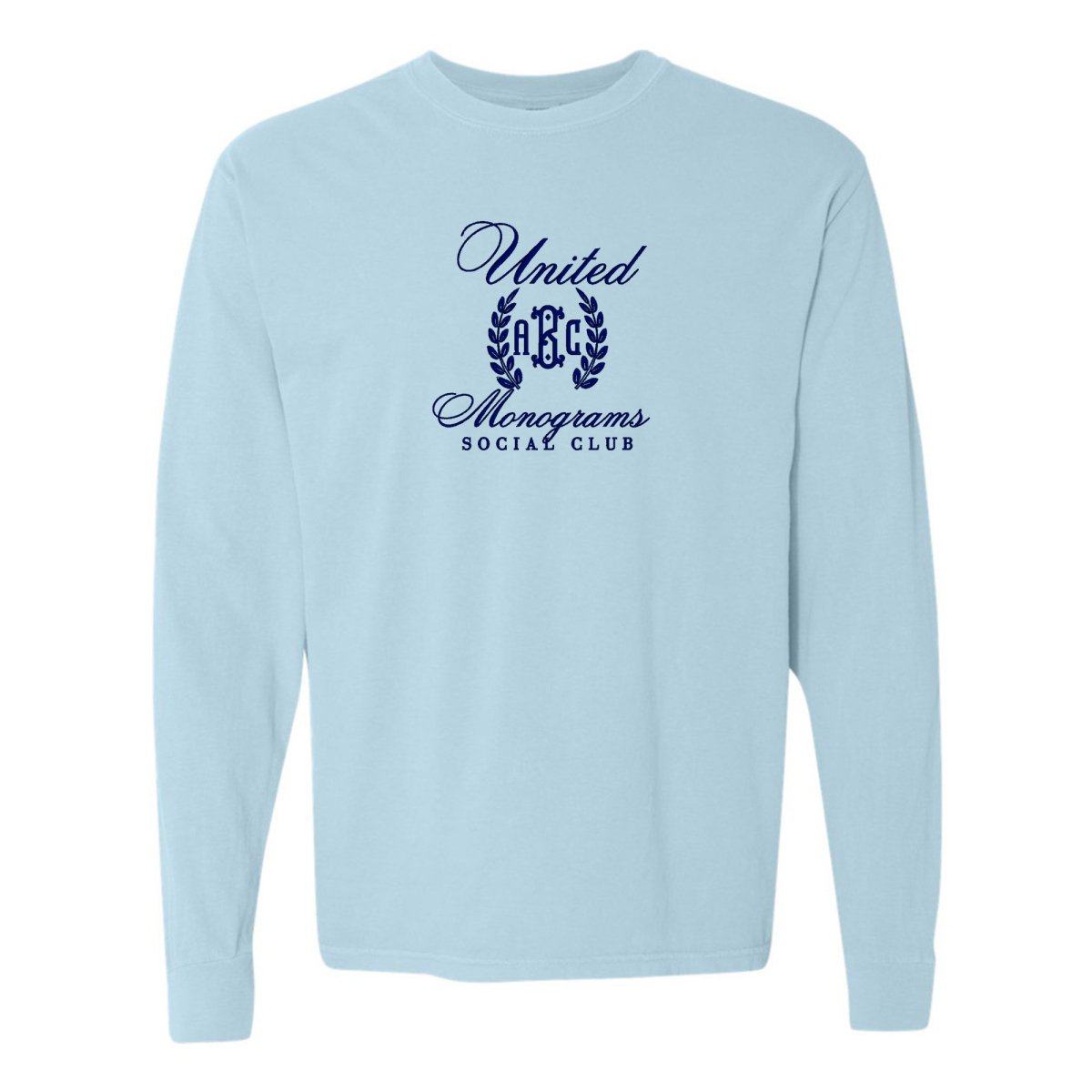 Monogrammed 'UM Social Club' Embroidered Long Sleeve - United Monograms