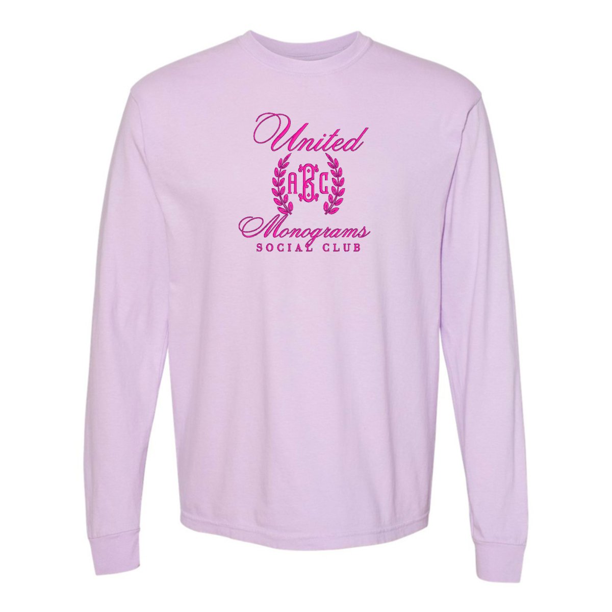Monogrammed 'UM Social Club' Embroidered Long Sleeve - United Monograms