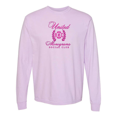 Monogrammed 'UM Social Club' Embroidered Long Sleeve - United Monograms