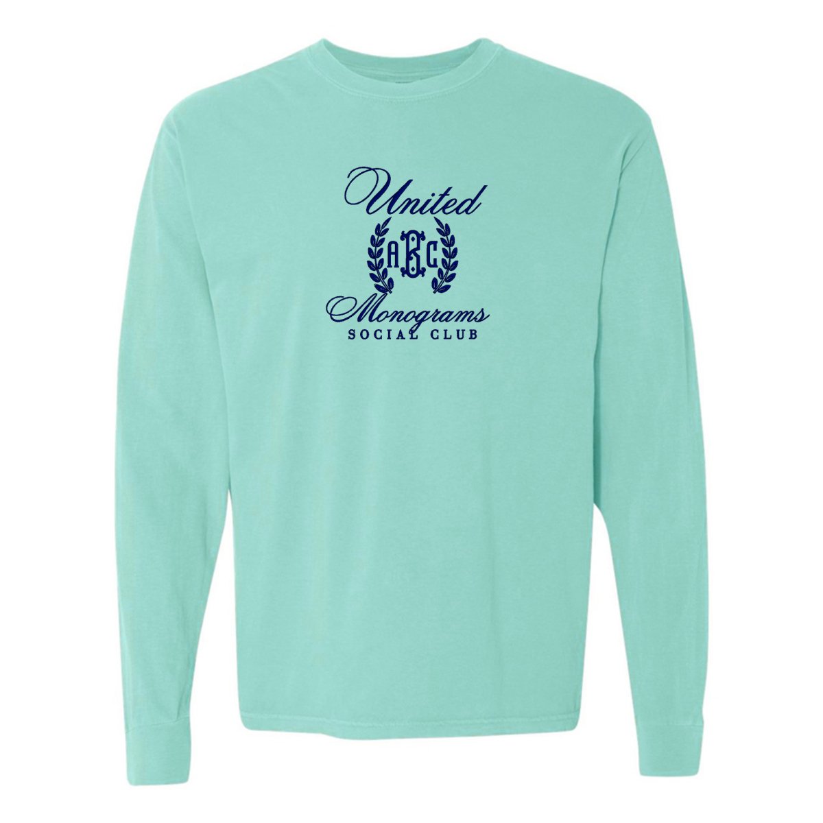 Monogrammed 'UM Social Club' Embroidered Long Sleeve - United Monograms