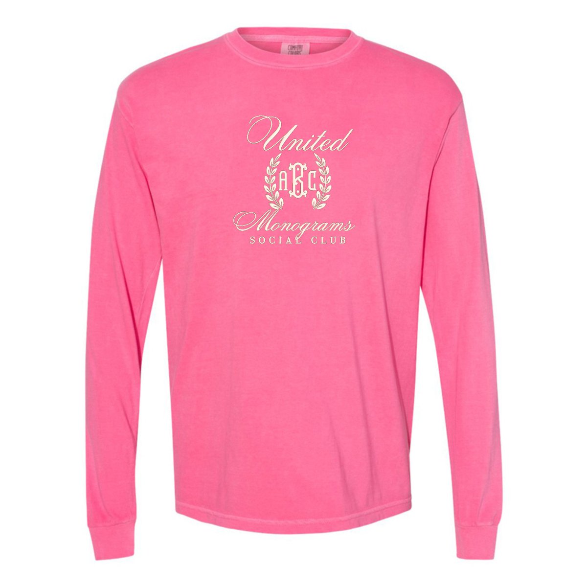 Monogrammed 'UM Social Club' Embroidered Long Sleeve - United Monograms