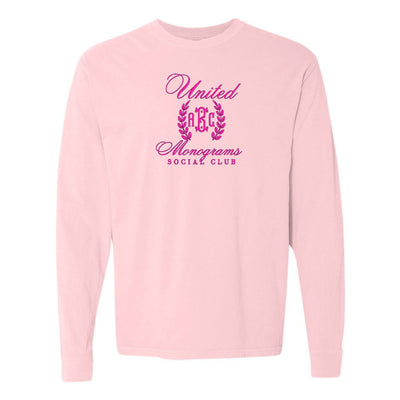 Monogrammed 'UM Social Club' Embroidered Long Sleeve - United Monograms