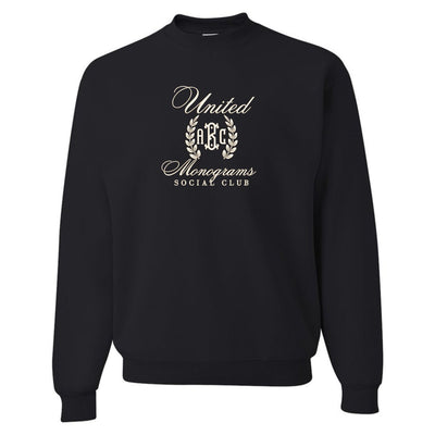 Monogrammed 'UM Social Club' Embroidered Sweatshirt - United Monograms