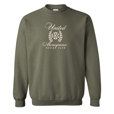 Monogrammed 'UM Social Club' Embroidered Sweatshirt - United Monograms