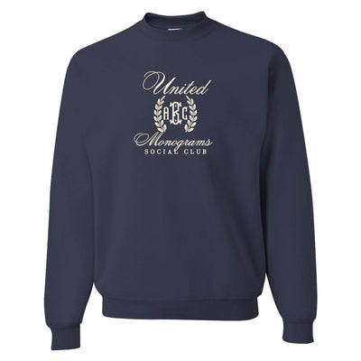 Monogrammed 'UM Social Club' Embroidered Sweatshirt - United Monograms