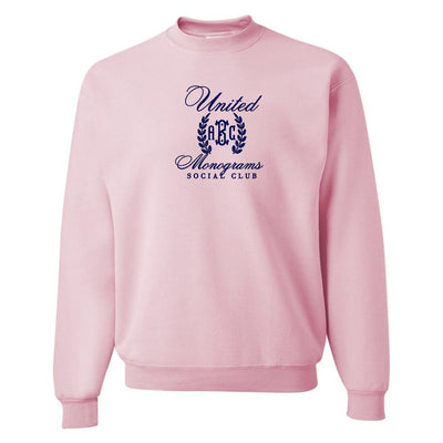 Monogrammed 'UM Social Club' Embroidered Sweatshirt - United Monograms