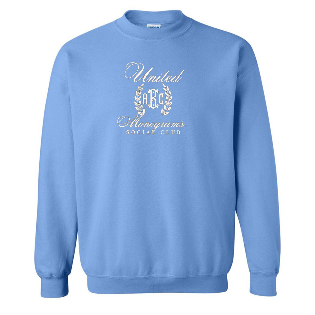 Monogrammed 'UM Social Club' Embroidered Sweatshirt - United Monograms