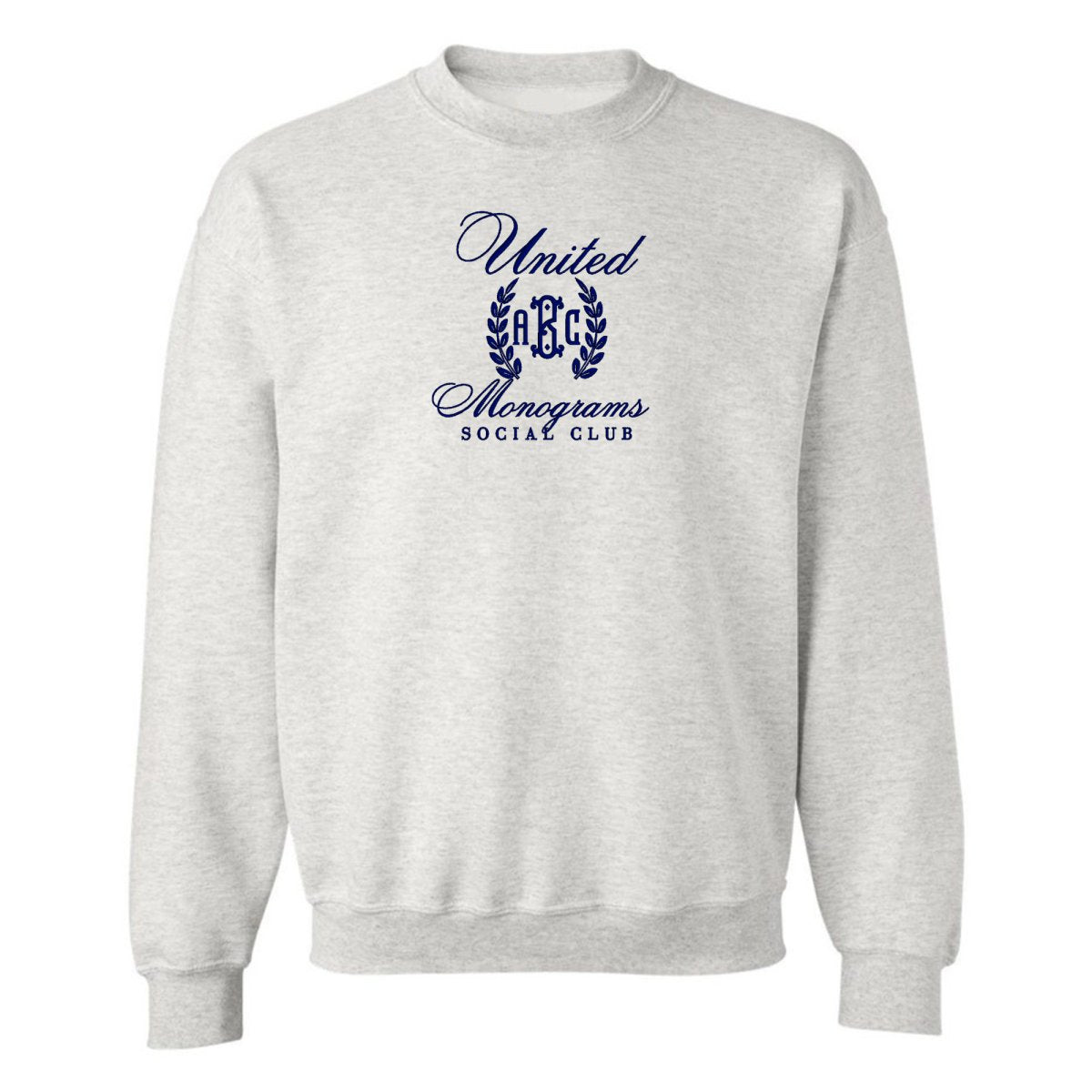 Monogrammed 'UM Social Club' Embroidered Sweatshirt - United Monograms