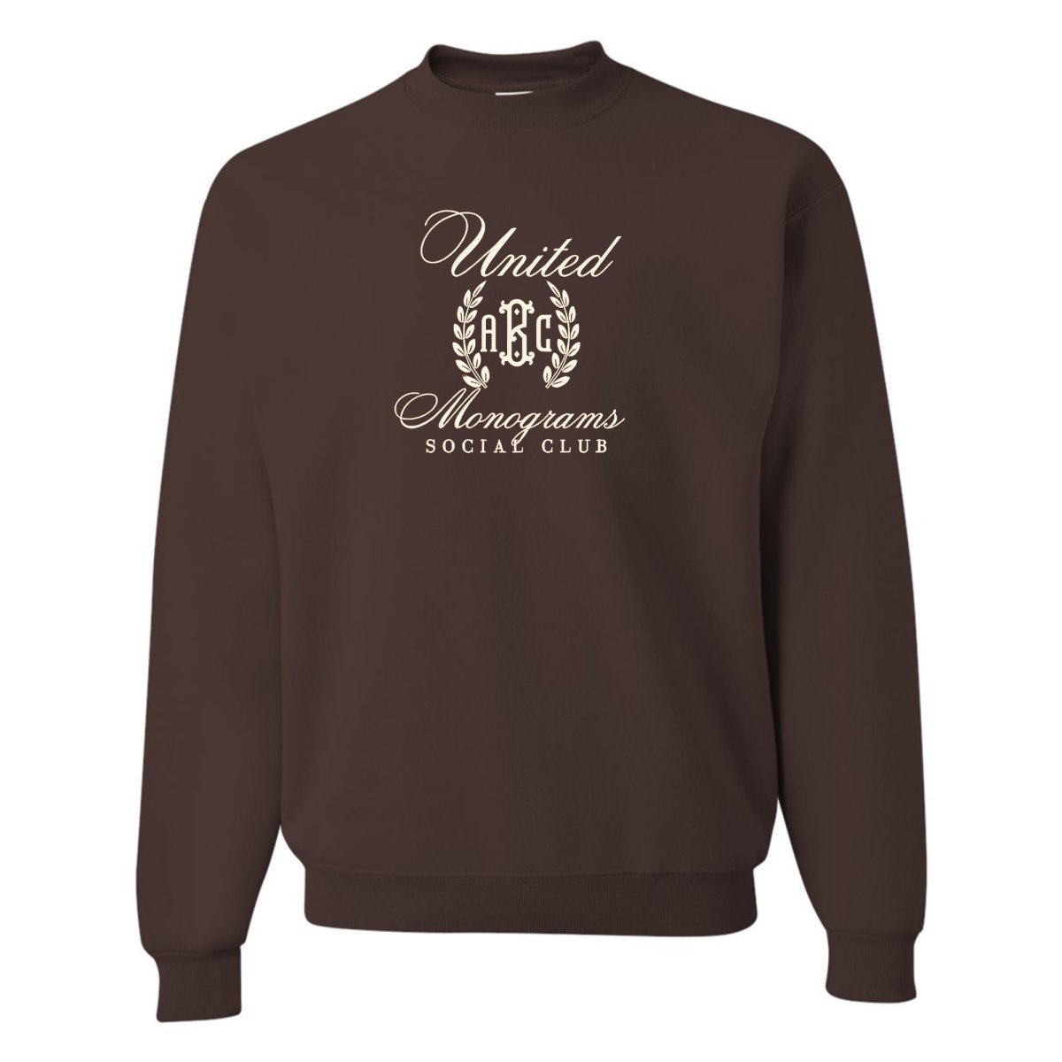 Monogrammed 'UM Social Club' Embroidered Sweatshirt - United Monograms