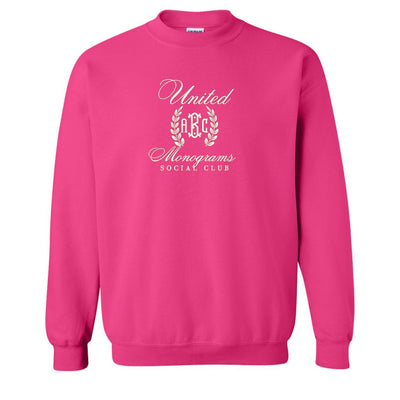 Monogrammed 'UM Social Club' Embroidered Sweatshirt - United Monograms