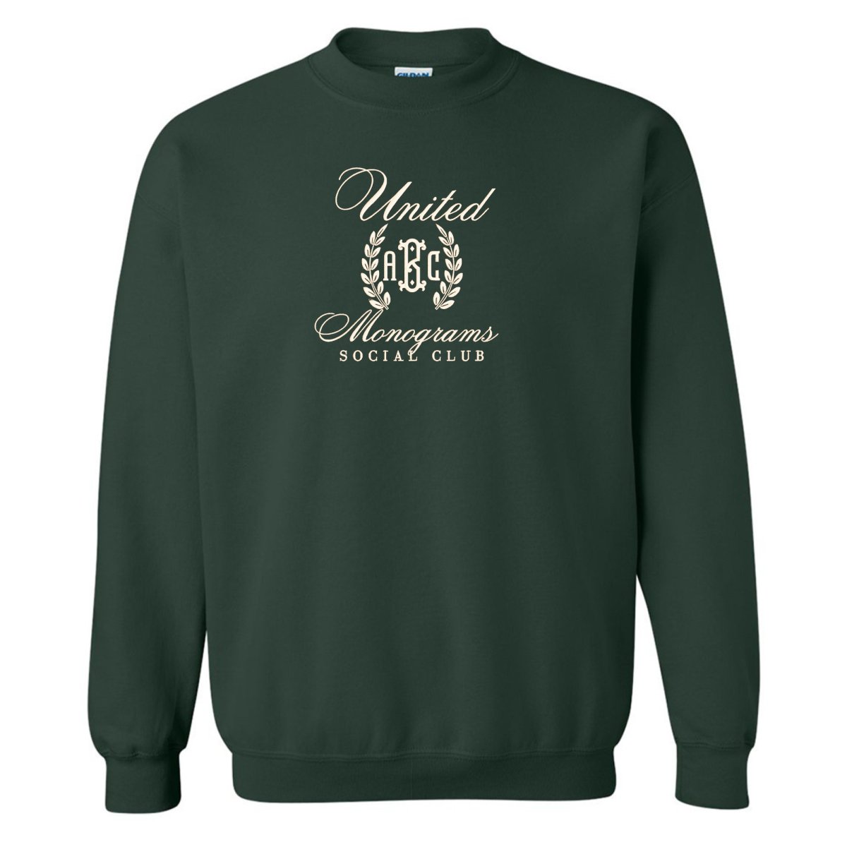 Monogrammed 'UM Social Club' Embroidered Sweatshirt - United Monograms