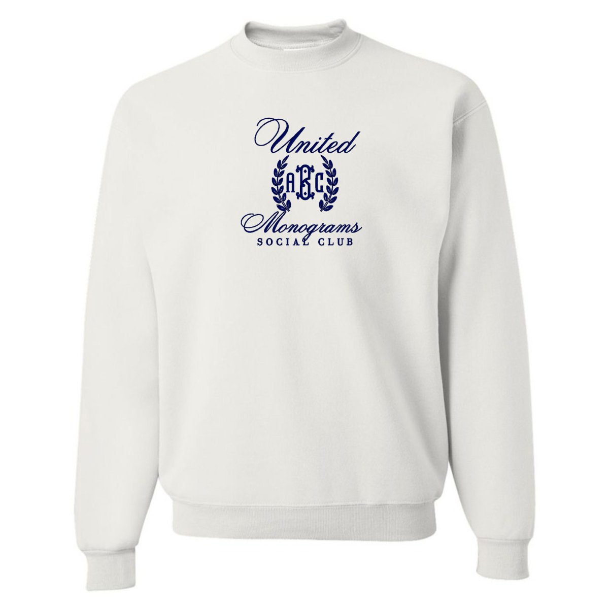 Monogrammed 'UM Social Club' Embroidered Sweatshirt - United Monograms