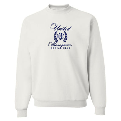 Monogrammed 'UM Social Club' Embroidered Sweatshirt - United Monograms
