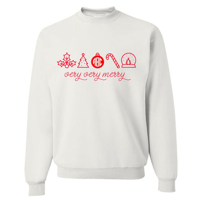 Monogrammed 'Very Very Merry' Crewneck Sweatshirt - United Monograms