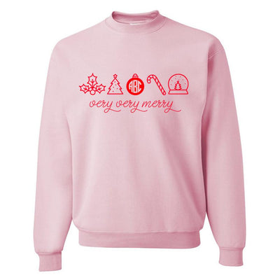 Monogrammed 'Very Very Merry' Crewneck Sweatshirt - United Monograms