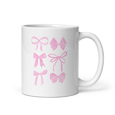 Monogrammed 'Watercolor Bows' Coffee Mug - United Monograms