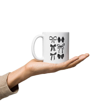 Monogrammed 'Watercolor Bows' Coffee Mug - United Monograms