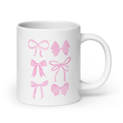 Monogrammed 'Watercolor Bows' Coffee Mug - United Monograms