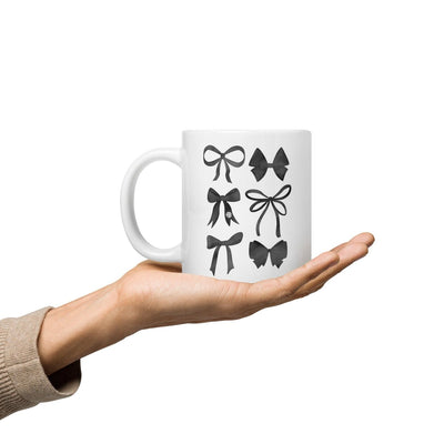 Monogrammed 'Watercolor Bows' Coffee Mug - United Monograms