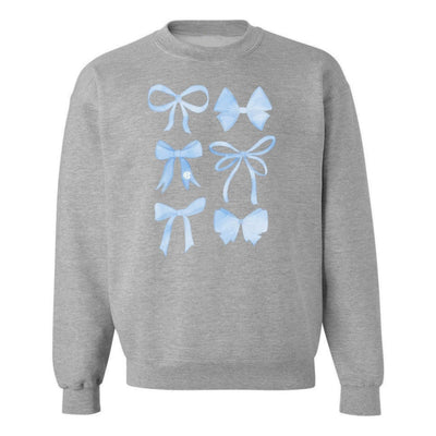 Monogrammed 'Watercolor Bows' Crewneck Sweatshirt - United Monograms