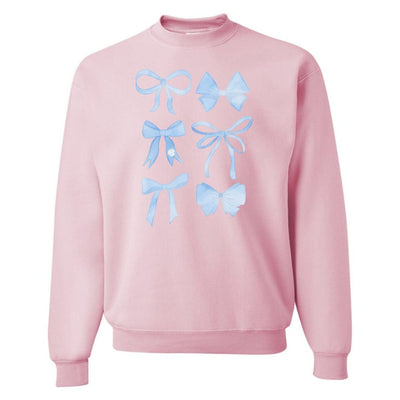 Monogrammed 'Watercolor Bows' Crewneck Sweatshirt - United Monograms