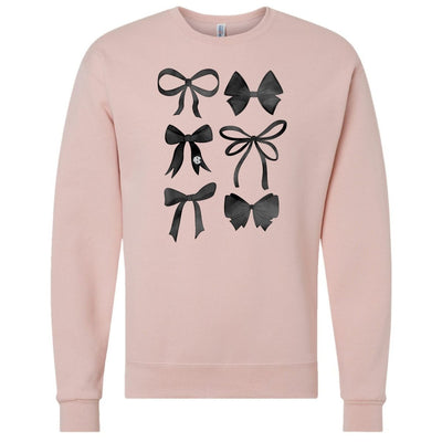 Monogrammed 'Watercolor Bows' Crewneck Sweatshirt - United Monograms