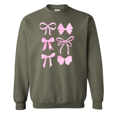 Monogrammed 'Watercolor Bows' Crewneck Sweatshirt - United Monograms