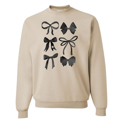Monogrammed 'Watercolor Bows' Crewneck Sweatshirt - United Monograms