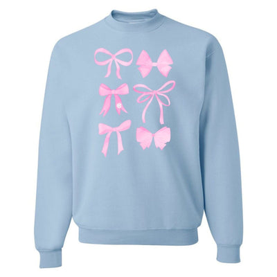 Monogrammed 'Watercolor Bows' Crewneck Sweatshirt - United Monograms