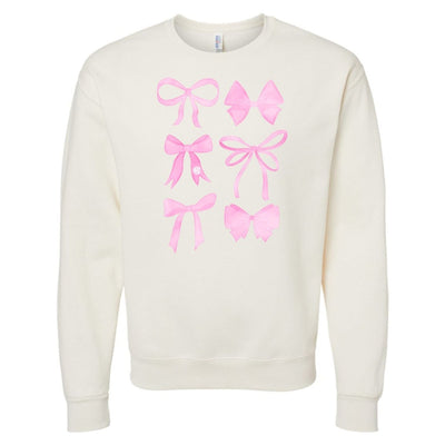 Monogrammed 'Watercolor Bows' Crewneck Sweatshirt - United Monograms