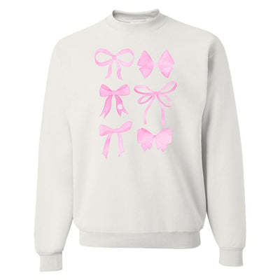 Monogrammed 'Watercolor Bows' Crewneck Sweatshirt - United Monograms