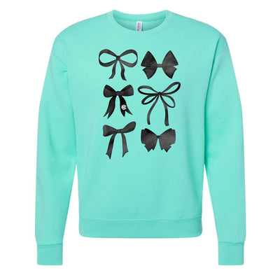 Monogrammed 'Watercolor Bows' Crewneck Sweatshirt - United Monograms