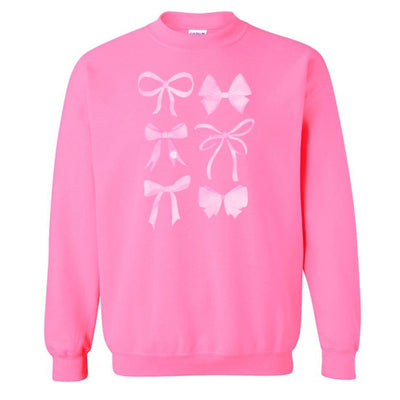 Monogrammed 'Watercolor Bows' Crewneck Sweatshirt - United Monograms