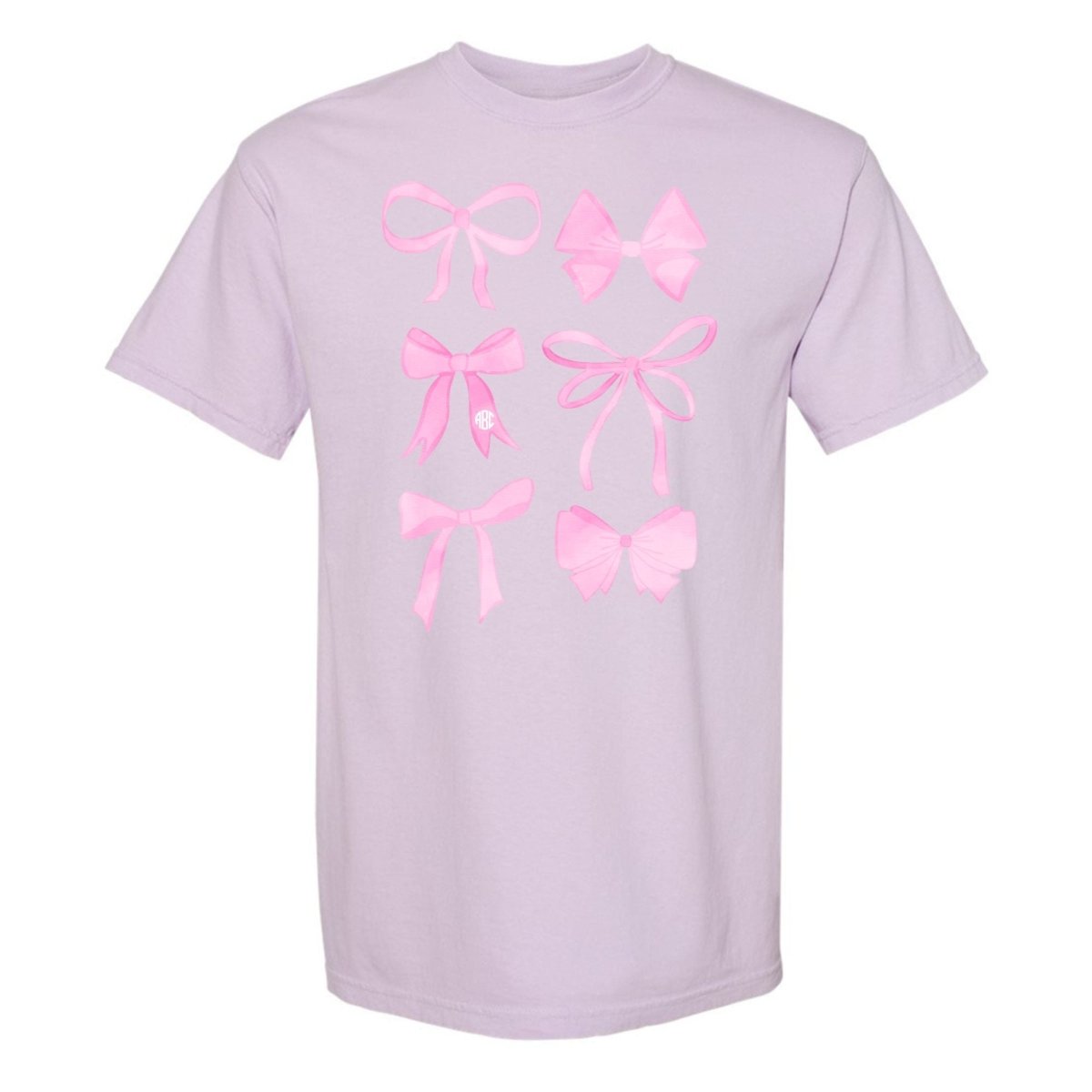 Monogrammed 'Watercolor Bows' T-Shirt - United Monograms