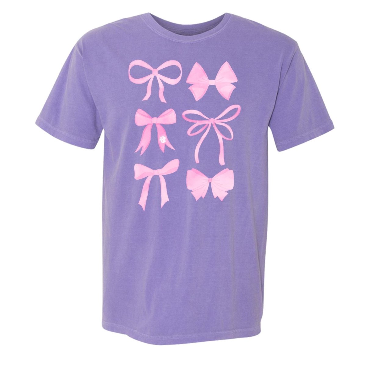 Monogrammed 'Watercolor Bows' T-Shirt - United Monograms