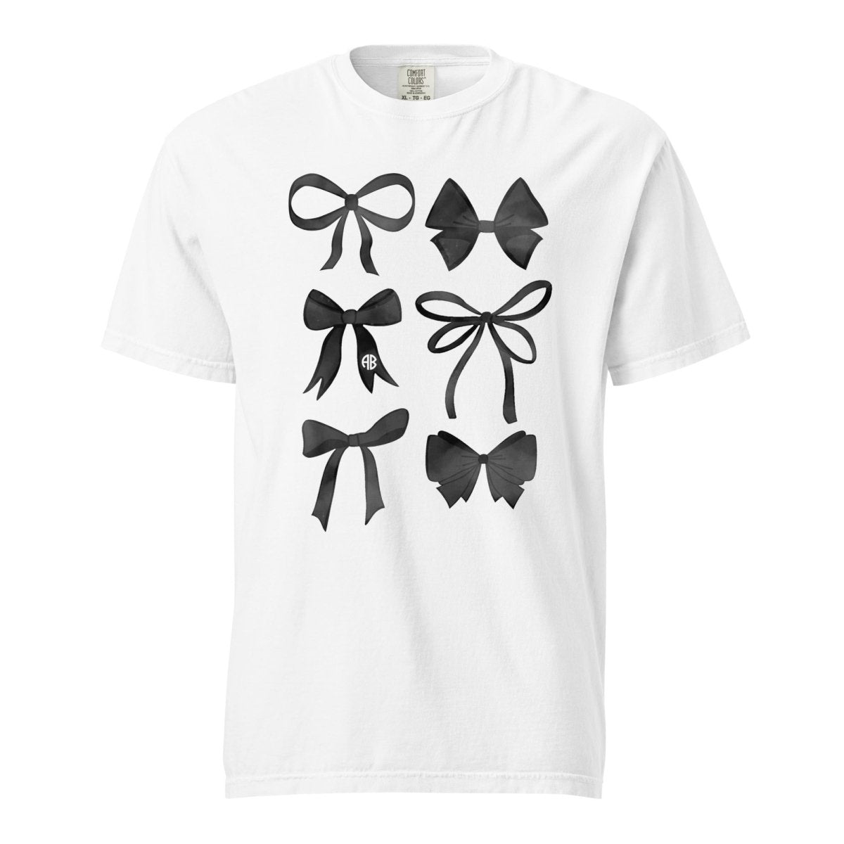 Monogrammed 'Watercolor Bows' T-Shirt - United Monograms