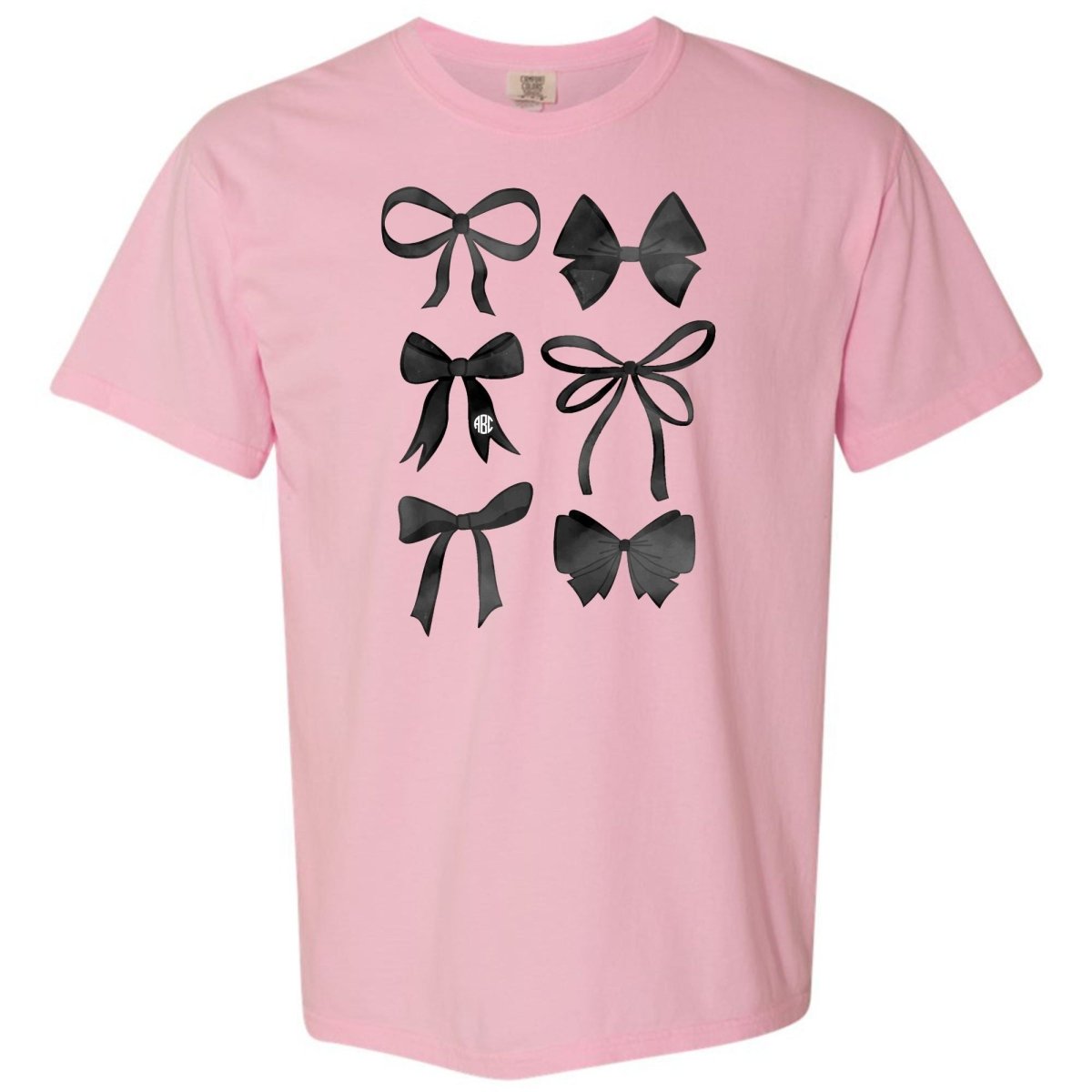 Monogrammed 'Watercolor Bows' T-Shirt - United Monograms