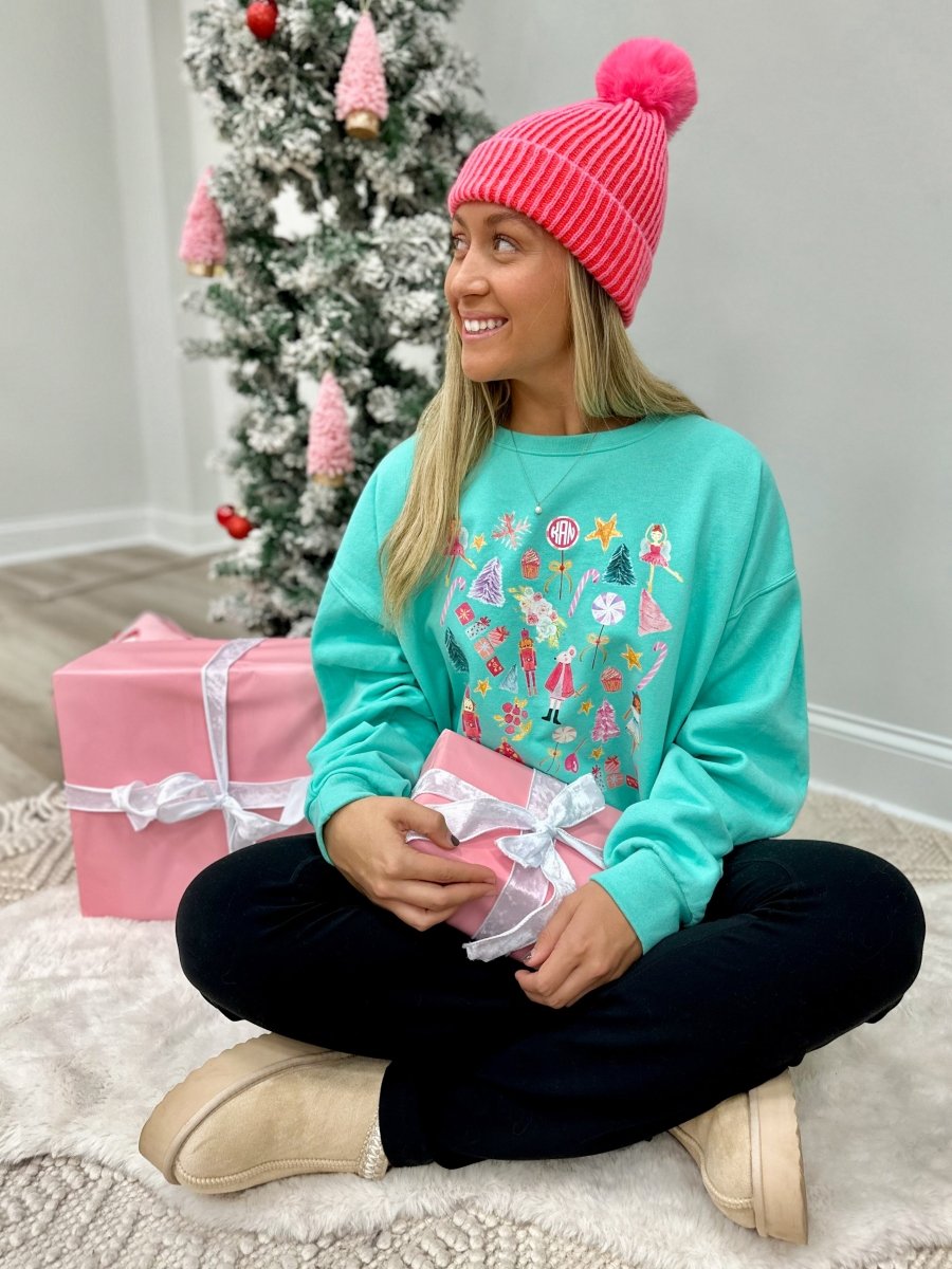 Monogrammed 'Watercolor Nutcracker' Crewneck Sweatshirt - United Monograms