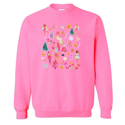 Monogrammed 'Watercolor Nutcracker' Crewneck Sweatshirt - United Monograms