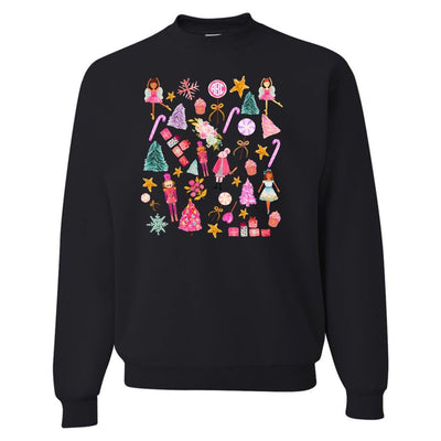Monogrammed 'Watercolor Nutcracker' Crewneck Sweatshirt - United Monograms
