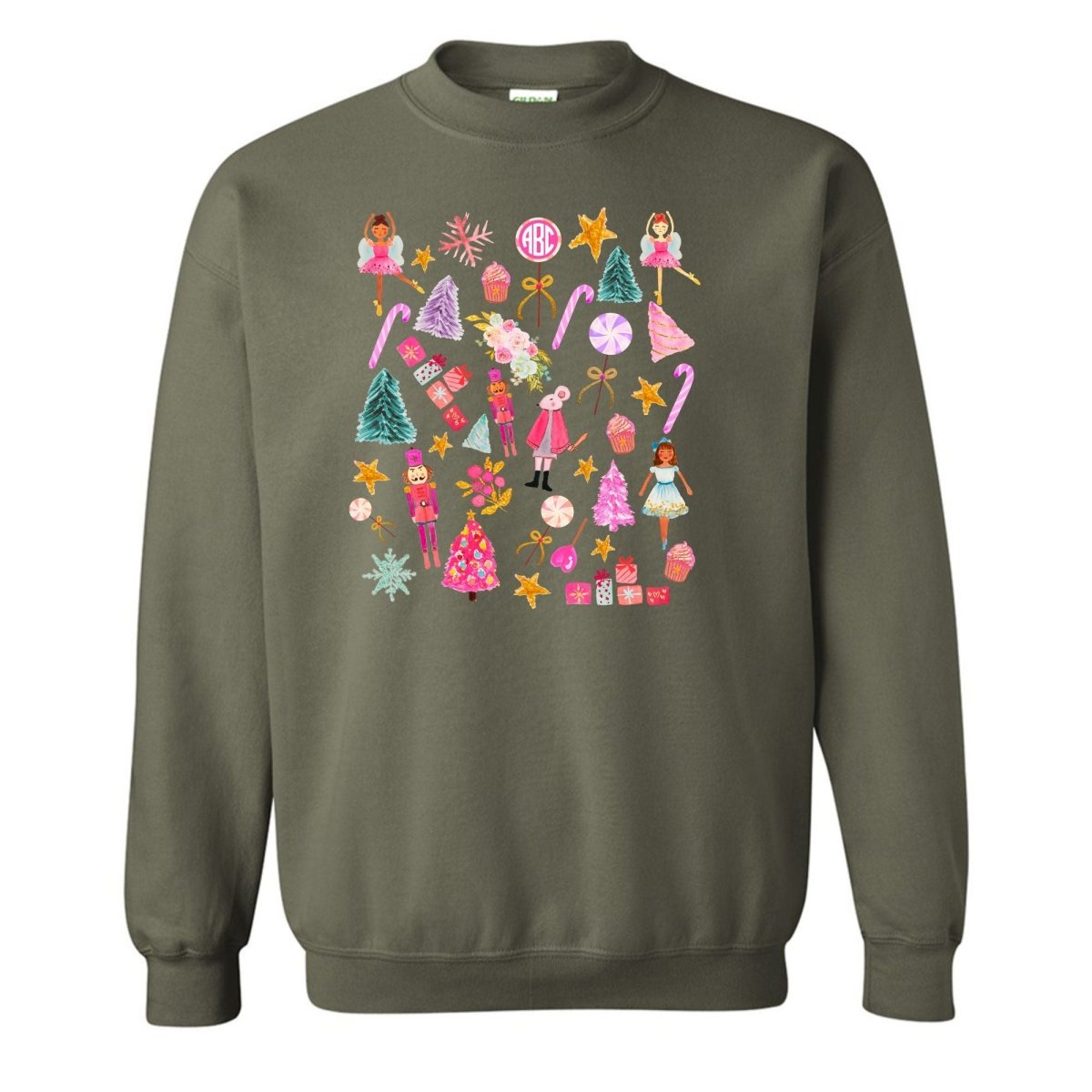Monogrammed 'Watercolor Nutcracker' Crewneck Sweatshirt - United Monograms